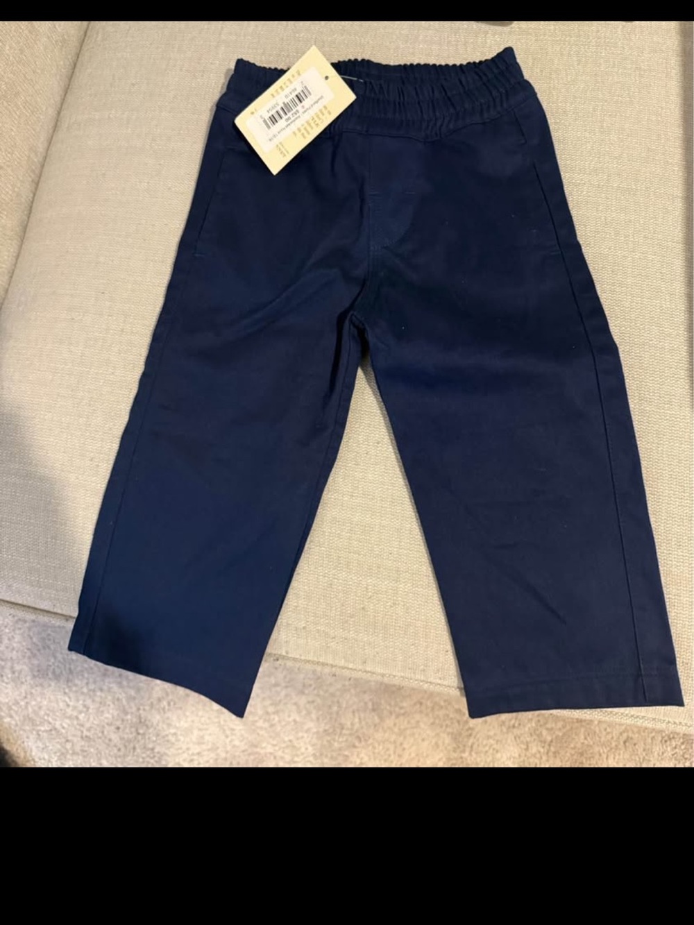 The Beaufort Bonnet Company Navy Elastic-Waist Kids Pants